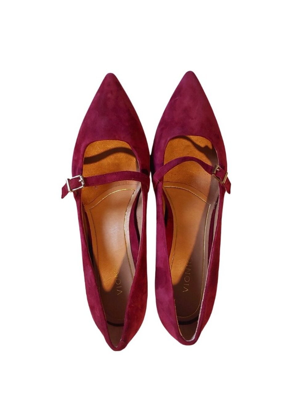 Vionic Minnie Kitten Heel Pump Burgundy Suede Arch Support Comfort Old Money 8.5 - Picture 2 of 10
